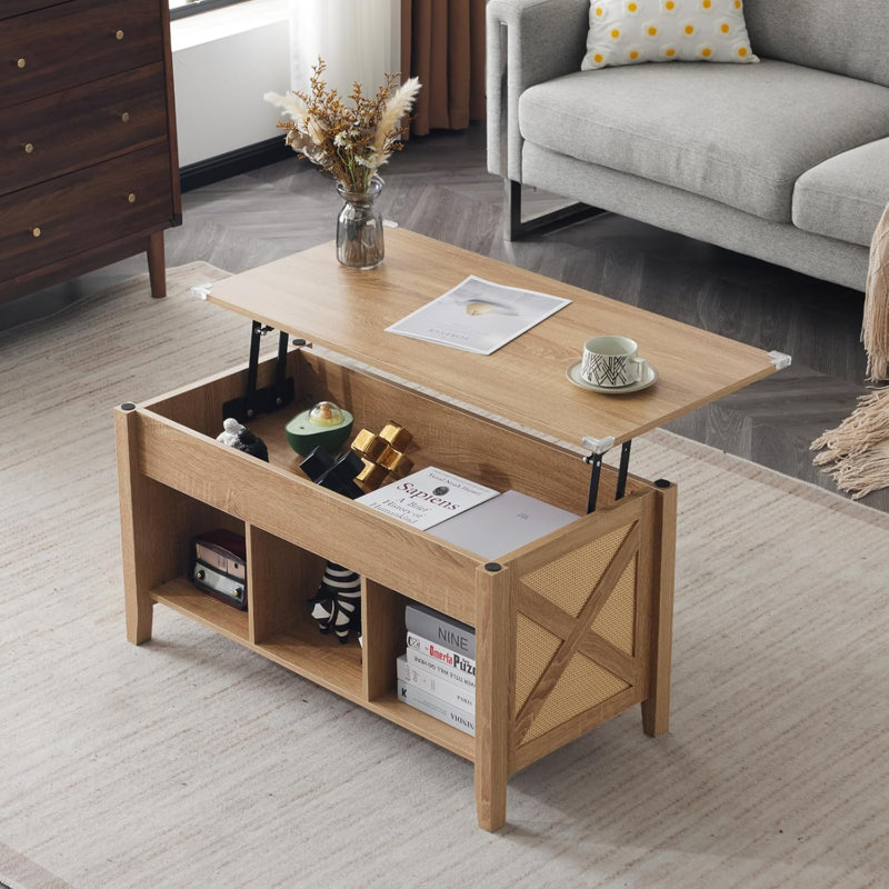 Table basse 37,8 po, Beige, Beige
