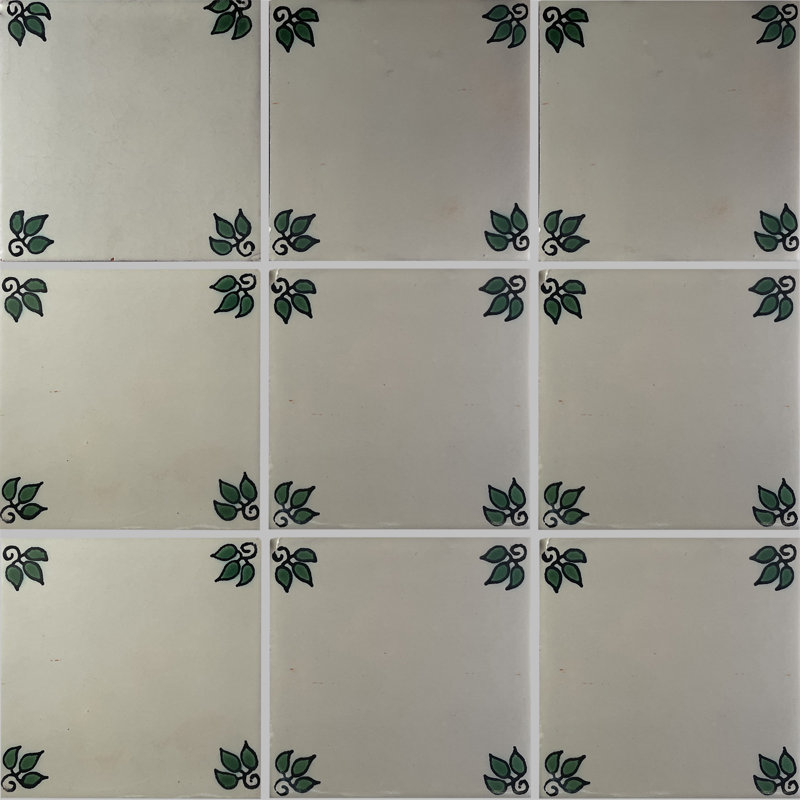 Carreau mexicain 4,2 po x 4,2 po 9 pièces TalaMex Vine Talavera