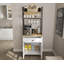 6,9 pi Grand garde-manger en MDF avec 4 crochets en forme de S-1224195676