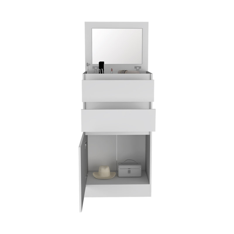 Armoire à bijoux avec tiroir Diamond, Blanc