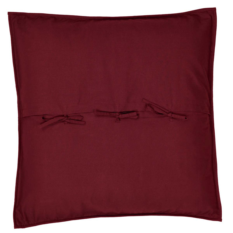 Patchwork Red and Beige Cotton Euro Sham for Kids