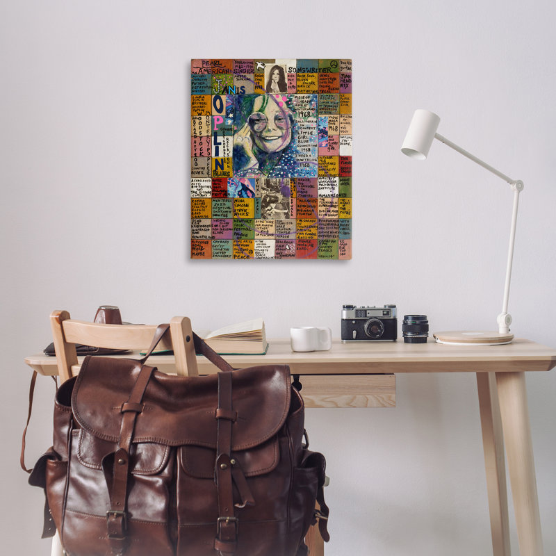 Art mural Janis Joplin par Sabin, H 40 po x l 30 po