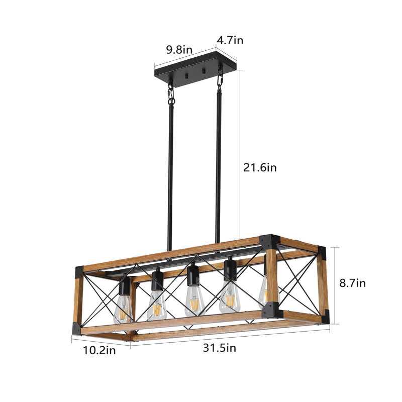 Luminaire suspendu 32 po Farmhouse