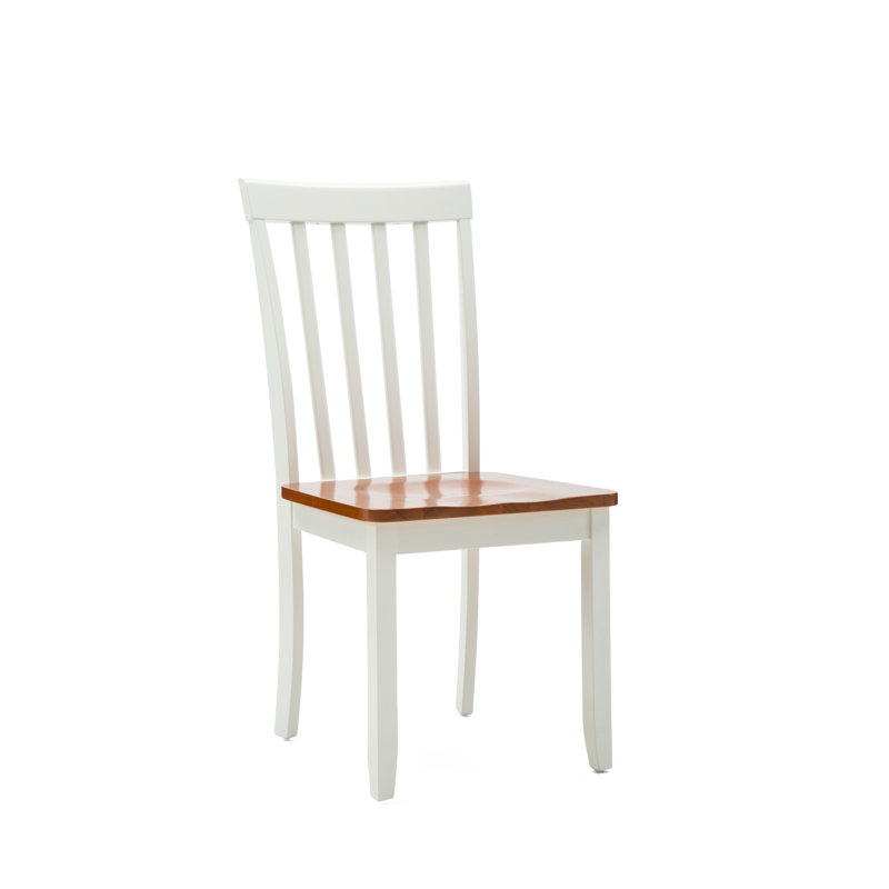 Raffe 18'' H Solid Wood Side Chair, Cream/Honey Oak