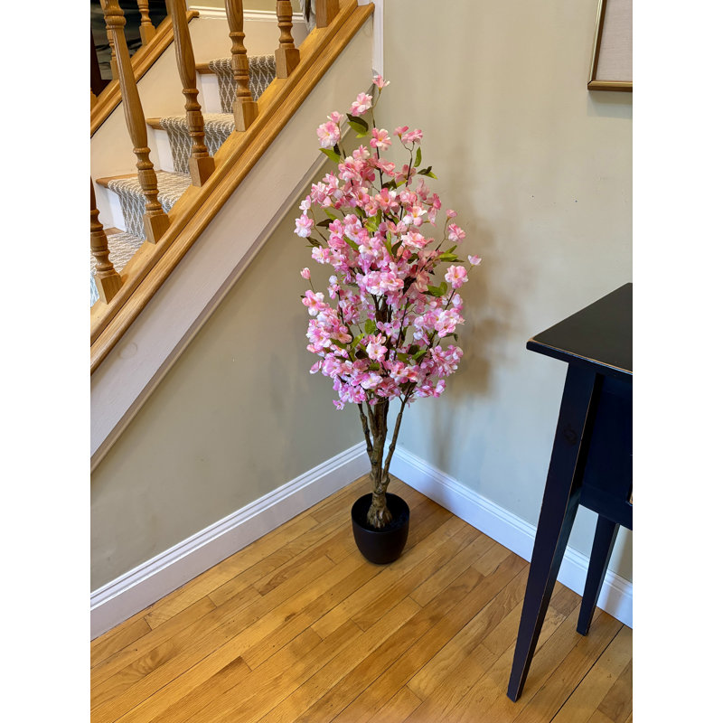 51'' Faux Cherry Blossom Tree in Pot