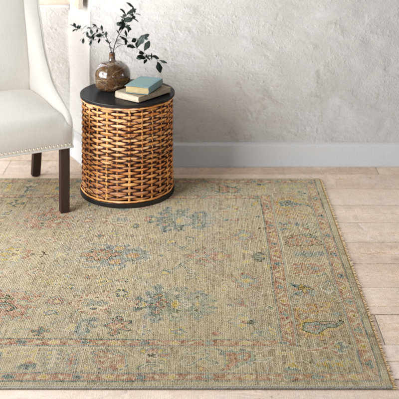 Newham Wool Oriental Indoor Rug, Rectangle 6' x 9'