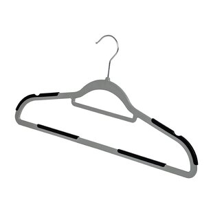 Cambria Metal Plastic Velvet Hanger for Dress/Shirt/Sweater (Set of 10) Winston Porter Color: Dustyblue