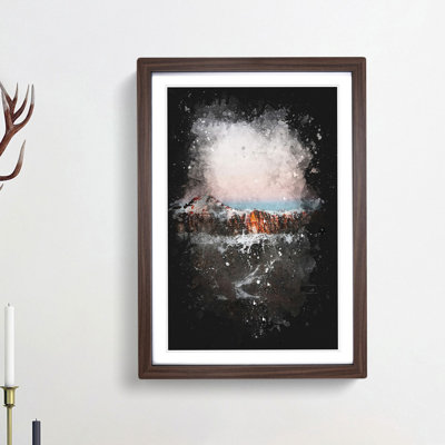 Pink Capped Mountains in Italy - Picture Frame Graphic Art Print