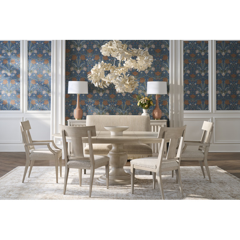 Aria Four Door Credenza in Champagne Mist, Café Mocha