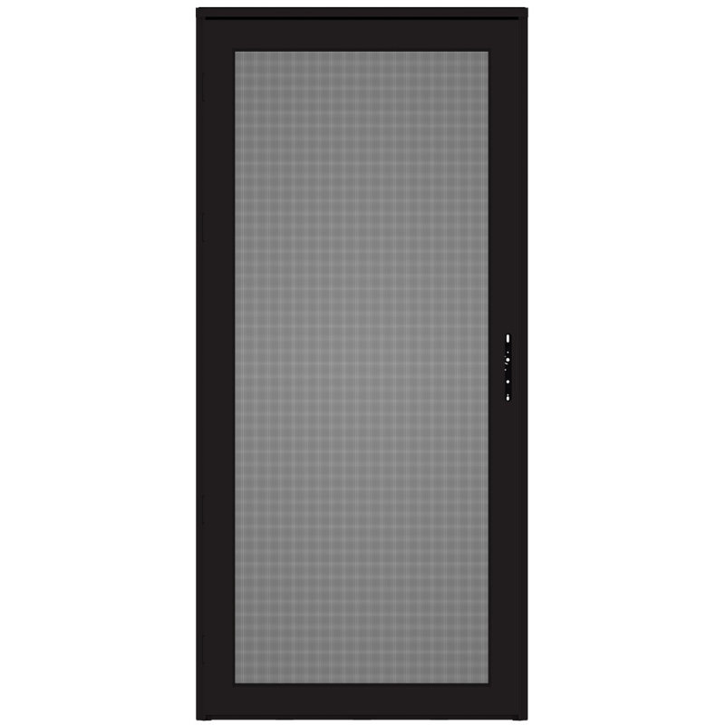Porte de tempête platine sécurisée (poignée vendue séparément), H 81 po x l 36 po, Noir, noir, noir, noir