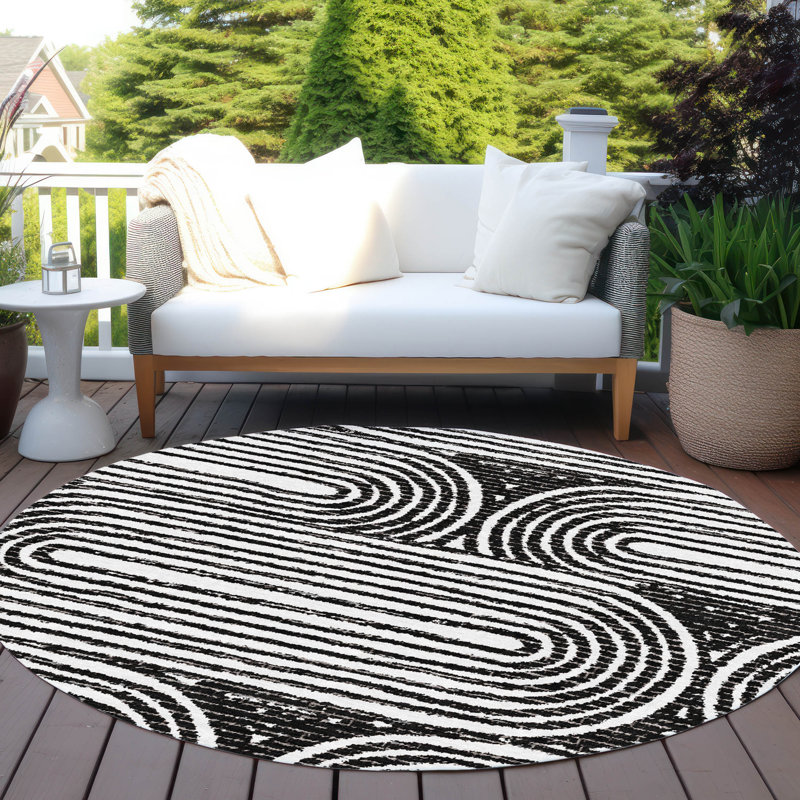 Tapis intérieur / extérieur Kinslee, Rond 8 pi