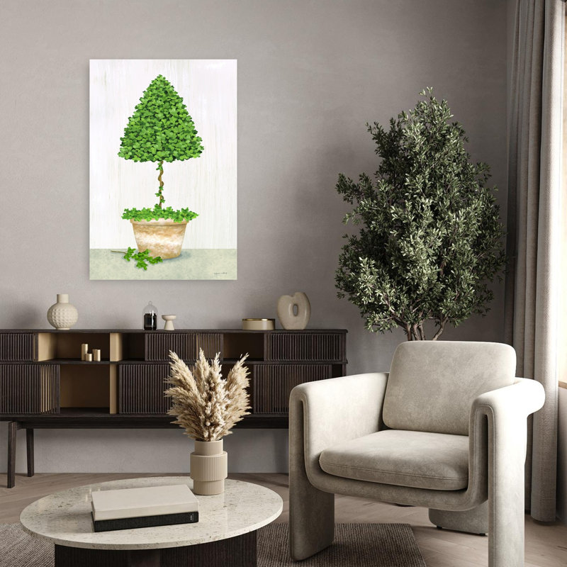 Boxwood Tree Topiary Tree Art, 36" H x 24" W