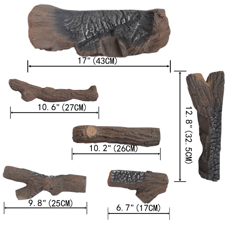 Albertis Ceramic Decorative Logs