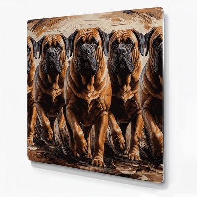 Dogs Mastiff Black Metal Wall Art
