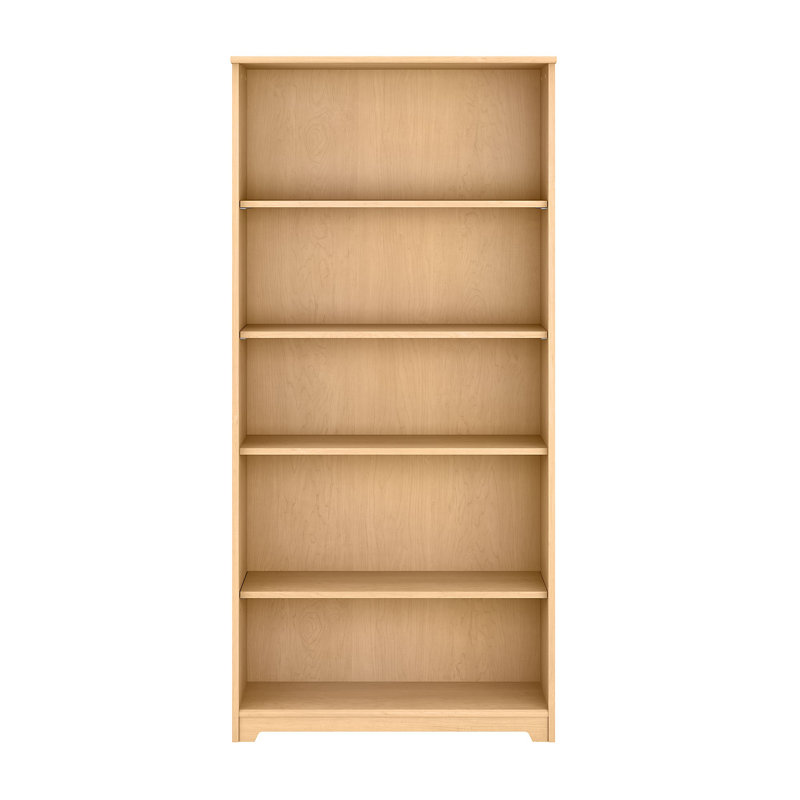 Shelonda 5 Shelf 66" Standard Bookcase, Natural Maple