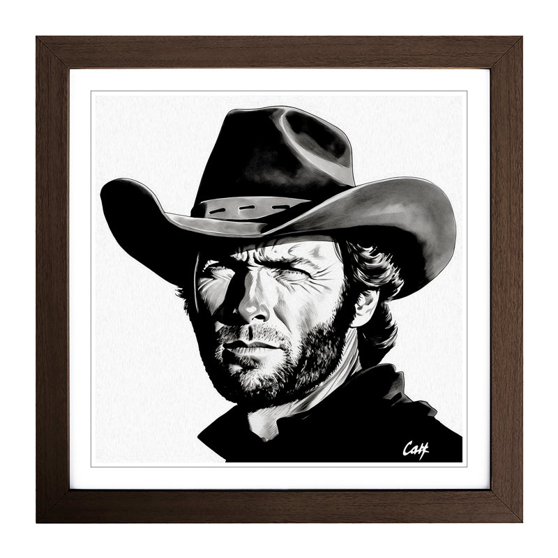 Single Picture Frame Print on Wood, Black