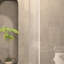 Porte coulissante de salle de bain 58 - 60 po X 76 po, verre trempé 5/16 po, finition, réduction du bruit avec porte en alcôve, système de fonctionnement en douceur