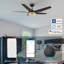 Ventilateur de plafond standard à DEL à 5 pales avec télécommande et ensemble d'éclairage inclus-211713695-211823580-211823581