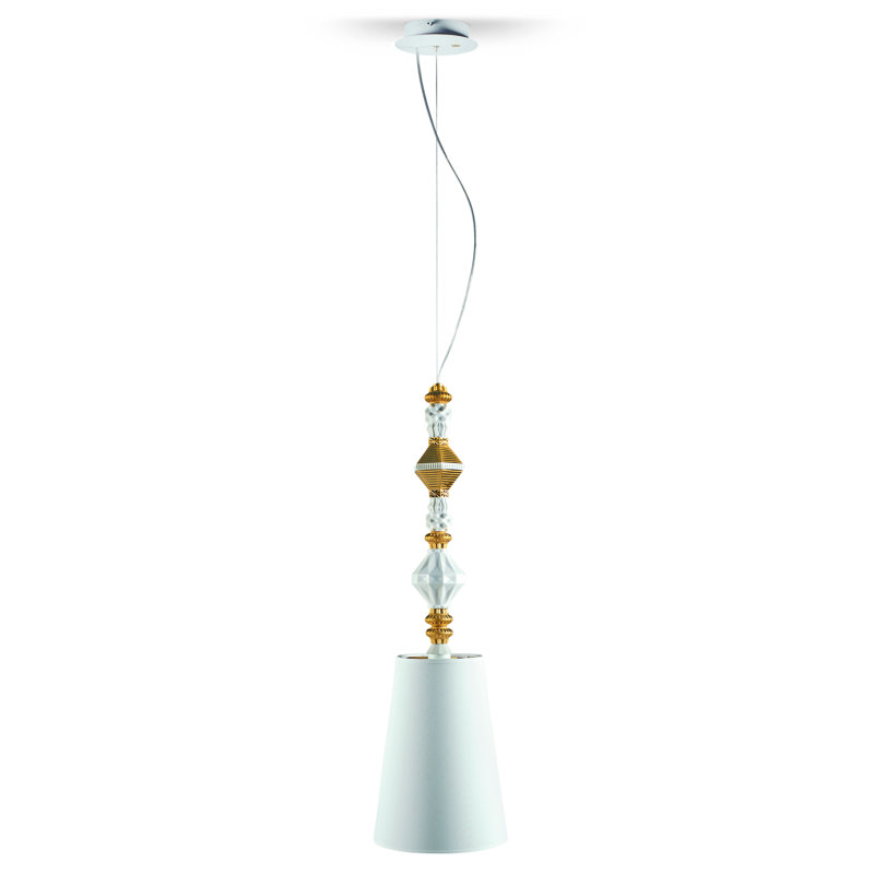 Luminaire suspendu simple 1 lumière Belle de Nuit, Or
