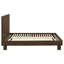 Grand lit plateforme brun chaud
