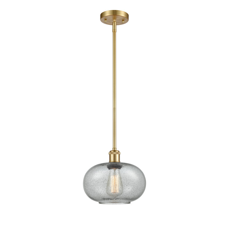 Luminaire sphère suspendu 1 lumières simple Bethlehem, Chrome poli, Ampoule non incluse, Anthracite