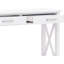 Console 47 po en bois massif avec tiroirs et tablette, blanc