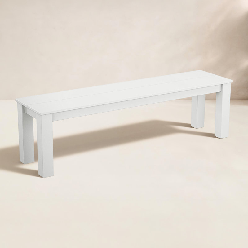 Banc d'extérieur Parsons Trex, H 17 po x l 60 po, Blanc classique