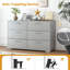 Armoire de rangement 6 tiroirs avec poignées en métal