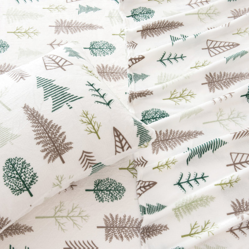 Ensembles de draps en velours ultra doux, Reine, Arbres