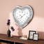 Bashira Glass Mirrored Wall Clock Heart Diamond Accent Clock
