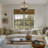 Diethelm 6 - Light Iron Dimmable Lantern Globe and Geometric Chandelier