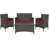 Dark Brown with Red Cushions is out of stock