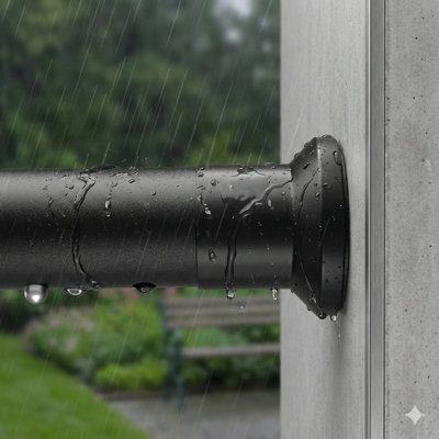 Tension Curtain Rod,63-123 Inch Heavy Duty Shower Curtain Rods Spring Tension No Drill - Adjustable Shower Rod Non-Slip,Tension Rod For Windows Room Divider Balcony Outdoor Patio,Matte Black
