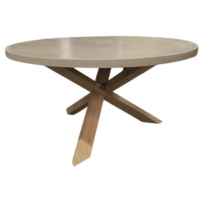 Crandell Oatmeal Round Dining Table