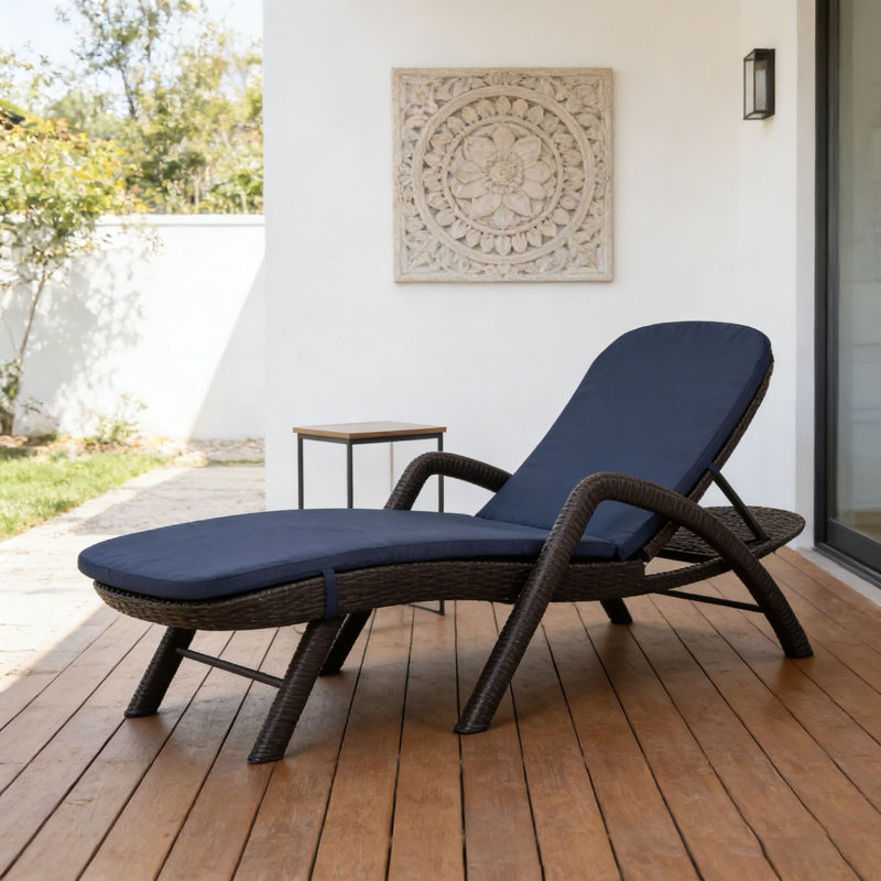 CHAISE Longe avec coussin