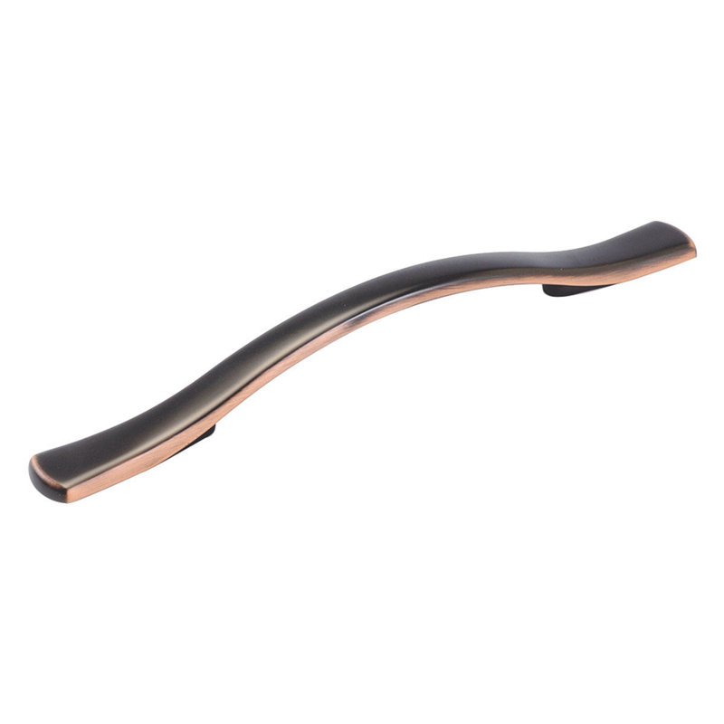 Euro-Contemporary Kitchen Cabinet Handles, Solid Core Cabinet Drawer Pulls, 5-1/16" (128mm), Oil-Rubbed Bronze