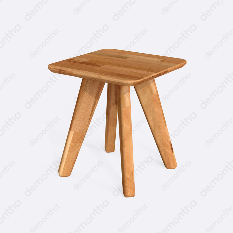 Table basse Dakota, table de salon minimaliste en bois de hêtre massif, H 17,7 po x L 17,7 po x l 17,7 po