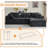 Boneless 108" W Reversible Modular Sectional with No Assembly Required-1103021066
