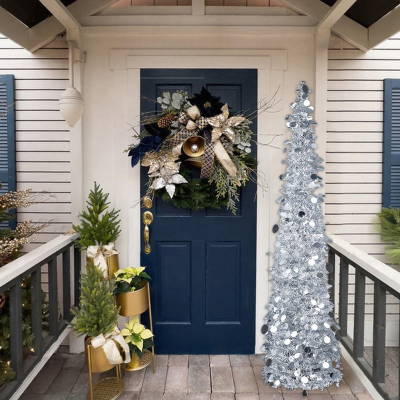 Arbre de Noël argenté 4.9Ft