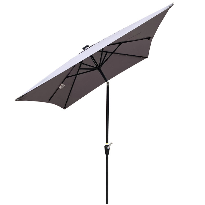 Parasol Taibah 120 avec contrepoids inclus, Gris ardoise clair