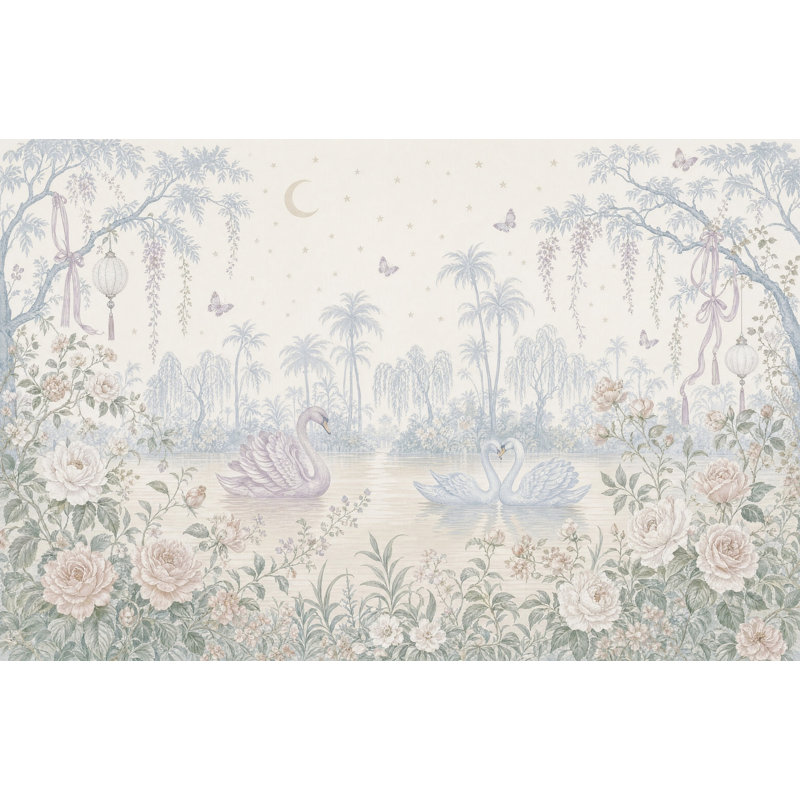 Papier peint Swans, 200"x120", Textured Non-Pasted