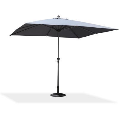 120'' Market Gray Umbrella with Crank Lift Counter Weights Included