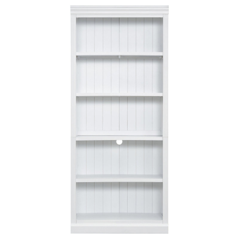 Bibliothèque en bois avec bande lumineuse, Blanc