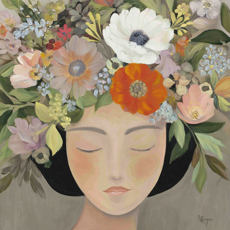 Art floral sur toile tendue, 20 po L x 20 po H x 1,5 po P
