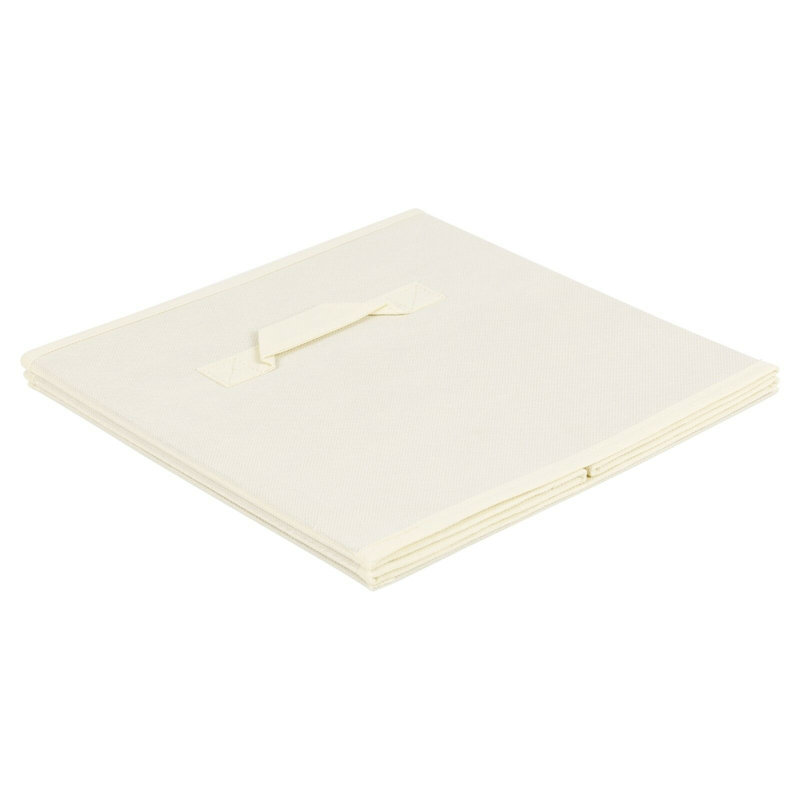 Ebern Designs Fabric Decorative Bin, Cream
