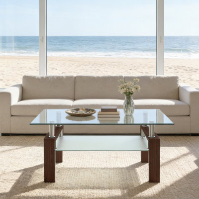 Kenechi Glass Top Single Coffee Table