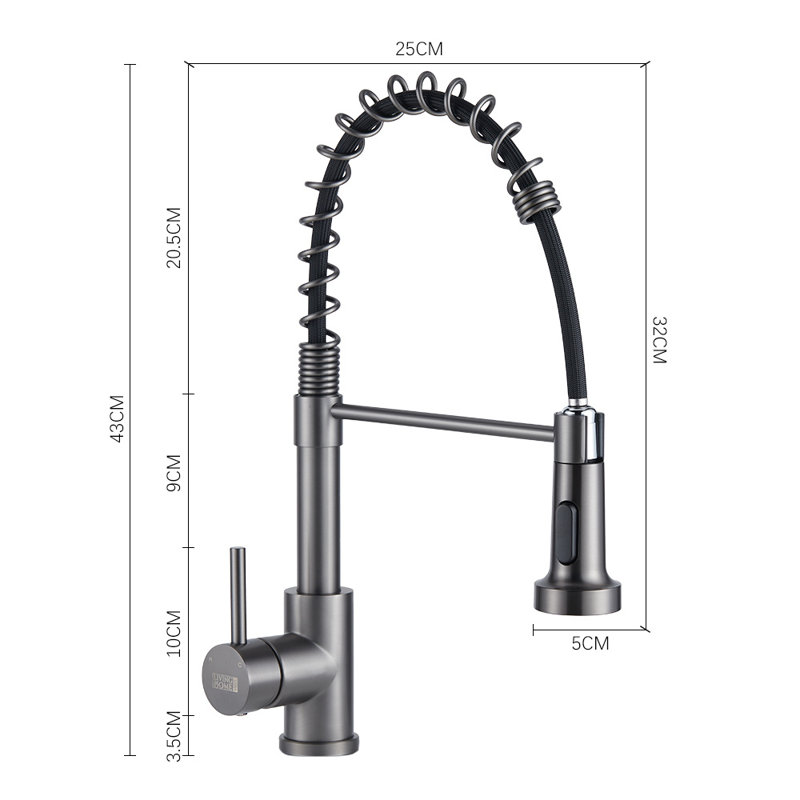 Belfry Kitchen Ailsa Kitchen Faucet, Gray