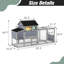 Portable Mobile Chicken Coop With Nesting Boxes, Sun Panels, Pull-Out Trays, Wheels, Painted Backyard Poultry House