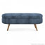 Oval Storage Bench with Rubber Wood Legs-1407251918