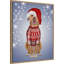 «Pitbull in Christmas Sweater» par Fab Funky, impression sur toile encadrée